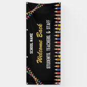 custom welcome back to school 2025 横断幕 (縦)