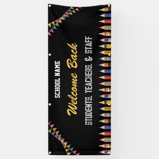 custom welcome back to school 2025 横断幕 (縦)