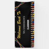 custom welcome back to the classroom teacher name 横断幕 (縦)