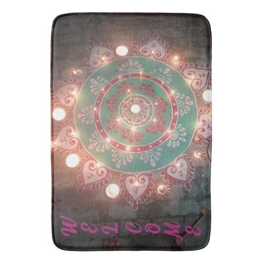 Custom welcome design  バスマット (正面縦)