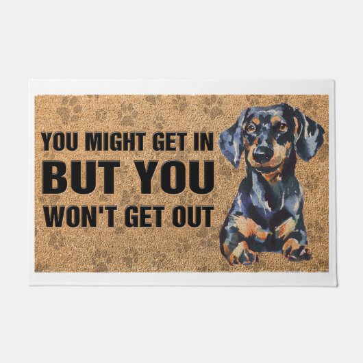 Custom Welcome Mat/Dog Lover/Dachshund Decor ドアマット (正面)