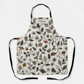 Custom Whimsical Flower & Vine  エプロン (正面)