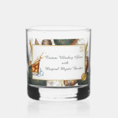 Custom Whiskey Glass with Magical Mystic Border ウイスキーグラス (正面)