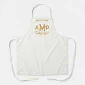 Custom White and Gold Monogram Business エプロン (正面)