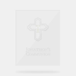 Custom White Boys Cross Communion Collection アクリルサイン