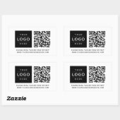 Custom White Business Logo QR Code 長方形シール (シート)