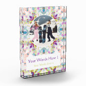 Custom White Purple Green Christmas Decor Gift フォトブロック (左)