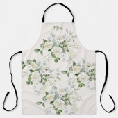 Custom White Roses Mothers Day エプロン (正面)