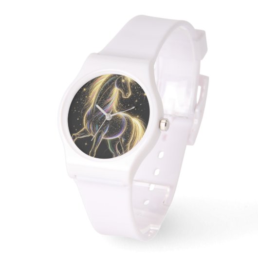 Custom White Silicone Watch – Modern Unisex 腕時計 (傾斜)