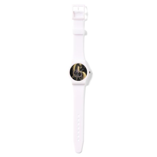 Custom White Silicone Watch – Modern Unisex 腕時計 (ストラップ)