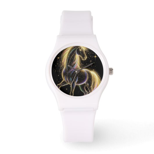 Custom White Silicone Watch – Modern Unisex 腕時計 (正面)