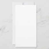 Custom white simple Design Add Photo or Text カード (裏面)