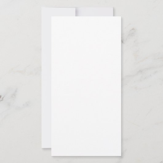 Custom white simple Design Add Photo or Text カード (裏面)