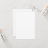 Custom white simple Design Add Photo or Text カード (正面/裏面インサイチュ)