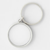 Custom white simple Design Add Photo or Text キーホルダー (正面)