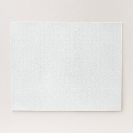 Custom white simple Design Add Photo or Text ジグソーパズル (横)