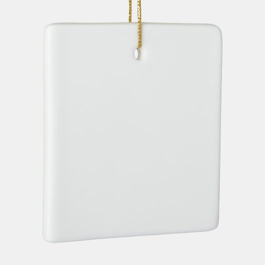 Custom white simple Design Add Photo or Text セラミックオーナメント (右)