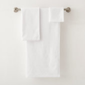Custom white simple Design Add Photo or Text バスタオルセット (インサイチュ)