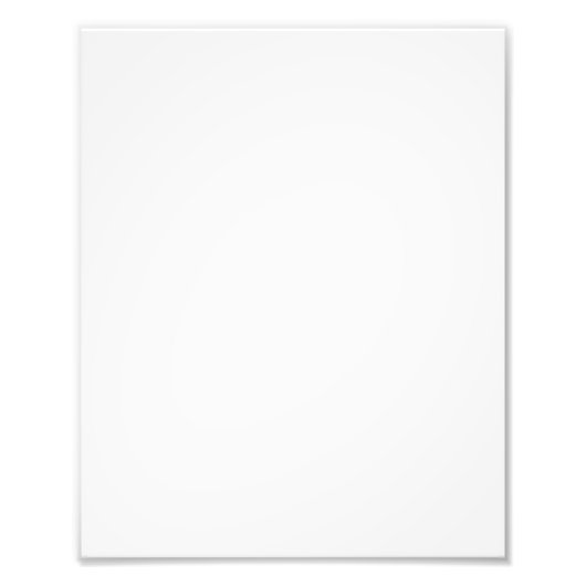 Custom white simple Design Add Photo or Text フォトプリント (正面)