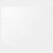 Custom white simple Design Add Photo or Text フリースブランケット (正面(横))