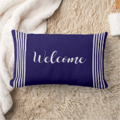 Custom white stripe bands  ランバークッション (ブランケット)