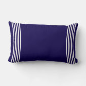 Custom white stripe bands ランバークッション (裏面)