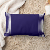 Custom white stripe bands ランバークッション (ブランケット)