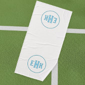Custom White Towel with Initials バスタオル