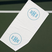 Custom White Towel with Initials バスタオル
