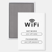 Custom WiFi Magnet for Office & Home Guest Network マグネット (正面/裏面)