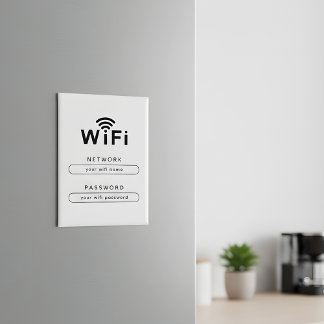 Custom WiFi Magnet for Office & Home Guest Network マグネット