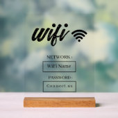 Custom Wifi Password Acrylic Table Sign アクリルサイン (ニュートラル)