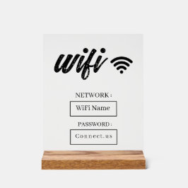 Custom Wifi Password Acrylic Table Sign アクリルサイン