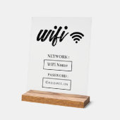 Custom Wifi Password Acrylic Table Sign アクリルサイン (傾斜)
