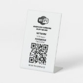 Custom WiFi QR Code Table Sign  台座サイン (正面)