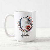 Custom Wildflower Birth Flower Mug for Grandma コーヒーマグカップ (左)