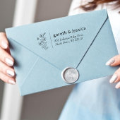 Custom Wildflower Bouquet Return Address セルフインキングスタンプ