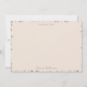 Custom Wildflower Floral Boho Bridal Shower Name サンキューカード (正面)
