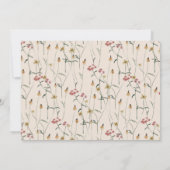 Custom Wildflower Floral Boho Bridal Shower Name サンキューカード (裏面)