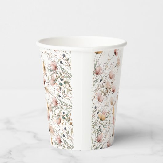 custom wildflower floral paper cups template 紙コップ (右)