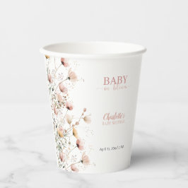 custom wildflower floral paper cups template 紙コップ