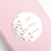 custom wildflower floral sticker label template ラウンドシール