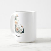 Custom Wildflower Monogram Mug for Mother’s Day コーヒーマグカップ (正面左)