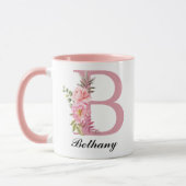 Custom Wildflower Mug Gift for Mom and Grandma マグカップ (左)