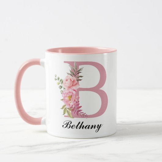 Custom Wildflower Mug Gift for Mom and Grandma マグカップ (左)