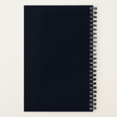 Custom Wildflowers Botanical Inspiration Black ノートブック (裏面)