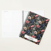 Custom Wildflowers Botanical Inspiration Black プランナー手帳 (ディスプレー)