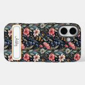 Custom Wildflowers Botanical Inspiration Black Case-Mate iPhoneケース (裏面 (横))