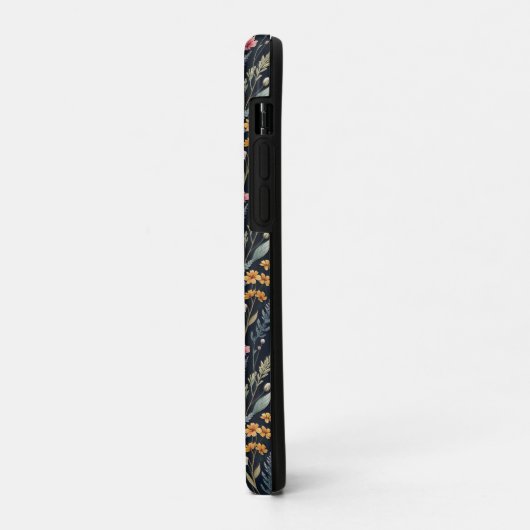 Custom Wildflowers Botanical Inspiration Black Case-Mate iPhoneケース (裏面/左)