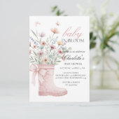 custom wildflowers floral invitations tepmplate 招待状 (スタンド正面)